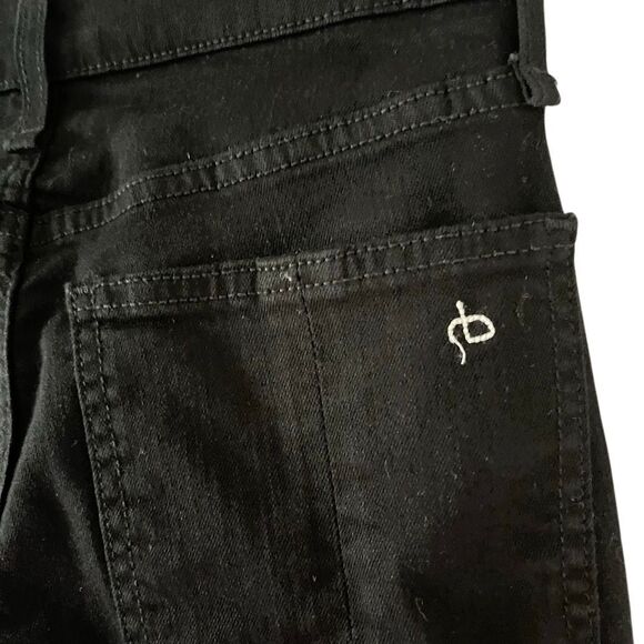 Rag & Bone Nina High waisted ankle cigarette Jeans Black Size 25 size 0 / 2 - Picture 8 of 16